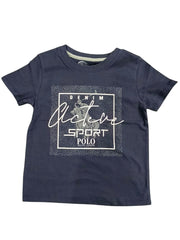 Denim Blue Cotton T-Shirt For Boys – Classic Style, Everyday Comfort