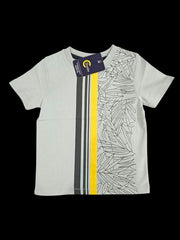 Boys Striped Round Neck Cotton T-Shirt – Casual Comfort with a Cool Look