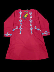 Girls' Burgundy Cotton Shirt – Classic, Comfy & Versatile