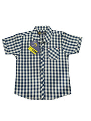 Classic Black and White Check Casual Shirt for Boys