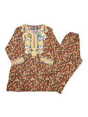 Floral Black Embroidered Shalwar Kameez for Girls