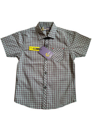 Maroon Checked Casual Shirt for Boys Classic Style, Comfortable Fit