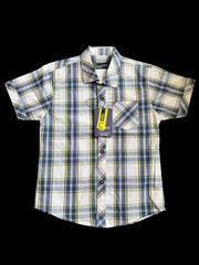 Blue and White Checked Casual Shirts for Boys Classic Style, Everyday Comfort!