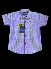 Blue and Black Checked Casual Shirts for Boys