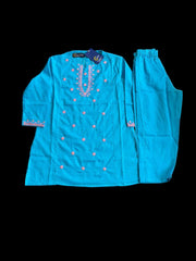 🌿 Embroidered Blue Shalwar Kameez for Girls – Timeless Elegance for Every Occasion 🌿