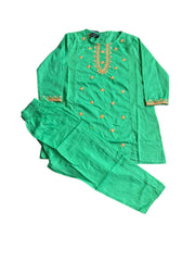Embroidered Sea Green Shalwar Kameez for Girls – Elegant & Traditional