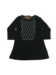 Black and White Kurti for Girls