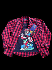 Mario Brothers Red Double Layer T-Shirt for Boys