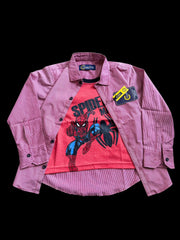 Spider-Man Pink Double Layered Shirt for Boys
