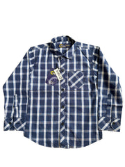 Blue & White Checked Casual Shirt for Boys