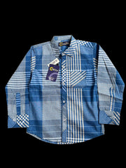 Boys' White and Blue Casual Shirt – Stylish & Comfortable Everyday Wear