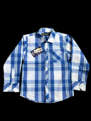 Boys’ Blue and White Casual Shirt – Sizes 1 to 12 Years