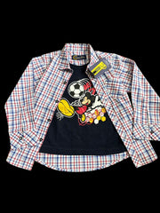 Mickey Mouse Checked Double Shirt for Boys