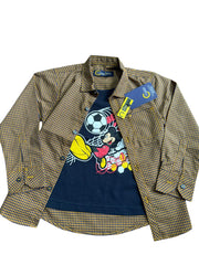 Brown Checked Double Shirt for Boys