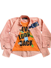 Bright & Stylish Orange Double Shirts for Boys