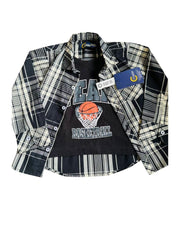 Black & White Basketball Double-Layer Shirt