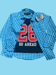 : Blue Double Shirts for Boys