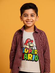 Super Mario Red Double Shirts for Boys
