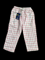 Boys’ Pink Checked Cotton Trousers