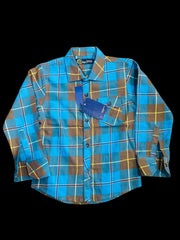 Falalen Sky Blue Check Shirt for Boys