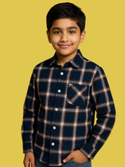 Falalen Black Check Shirt for Boys