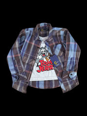 Tom & Jerry Check Double Shirt – Twill Comfort for Boys