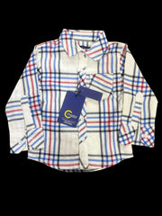 Off-White Checked Casual Shirt for Boys