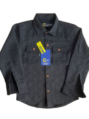 Boys’ Stylish Black China Fabric Casual Shirt