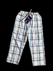 Boys’  blue and black checked Cotton Trousers
