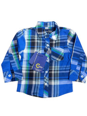 Blue Checked Casual Shirt for Boys