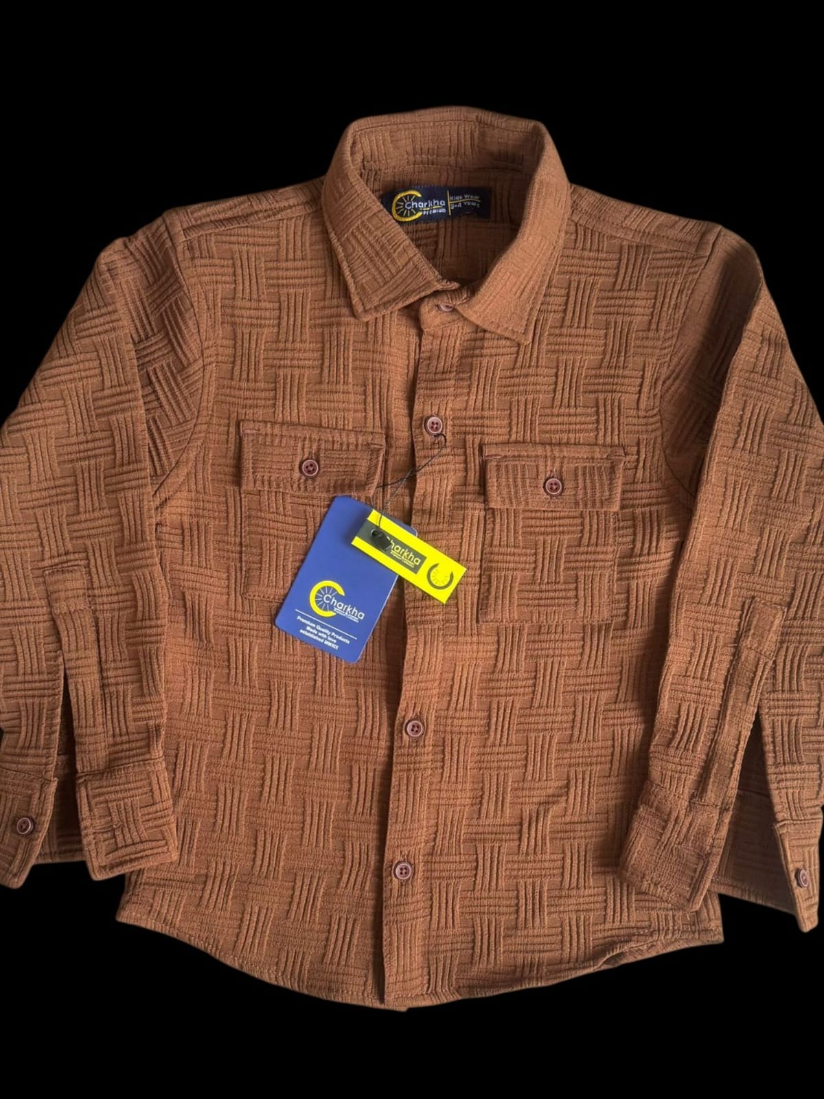 Brown Checked Casual Shirt for Boys