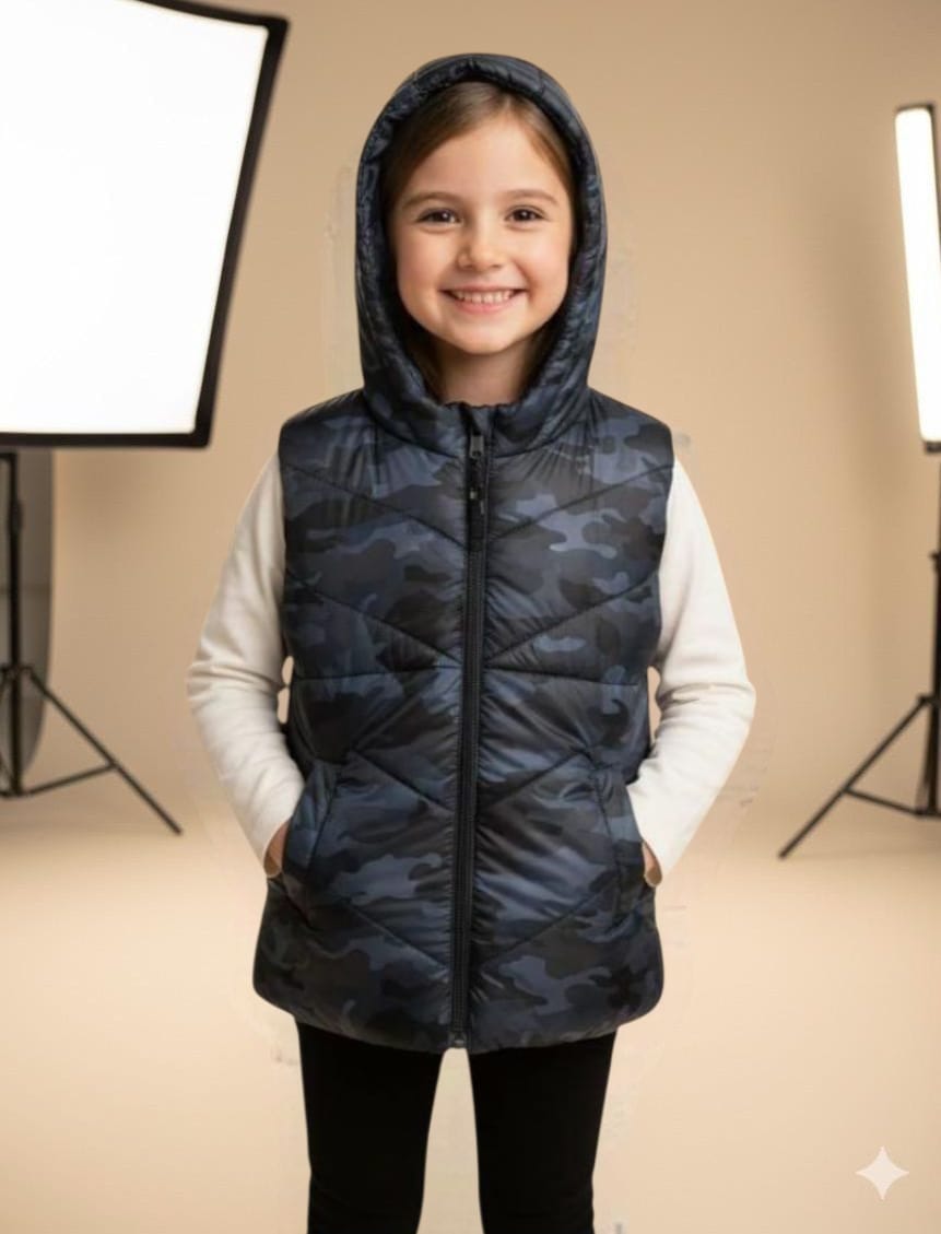 Little Trendsetter Black Hoodie Jacket – Cozy Cool for Girls