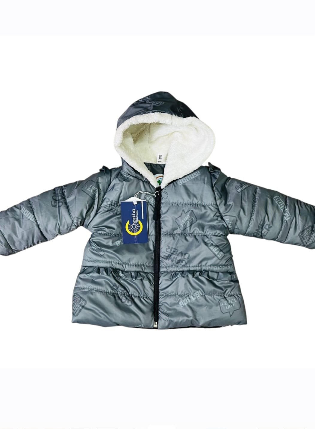 Grey Winter Warm Hoodie for Girls